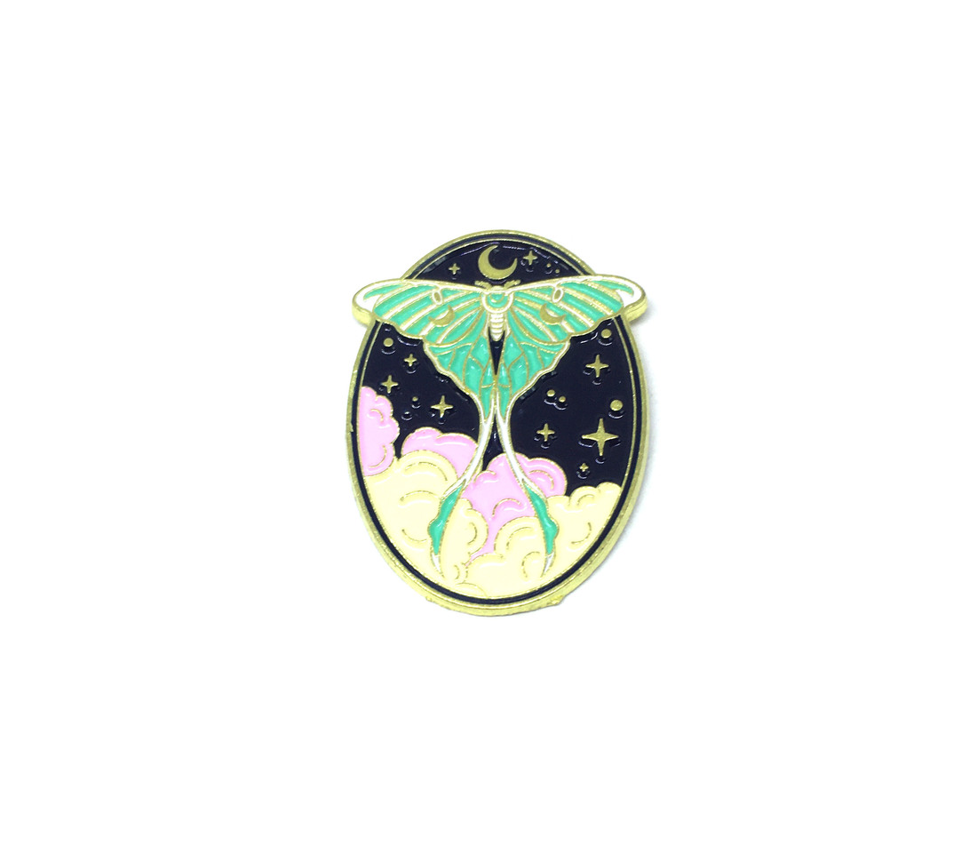 Green and Black Butterfly Pin