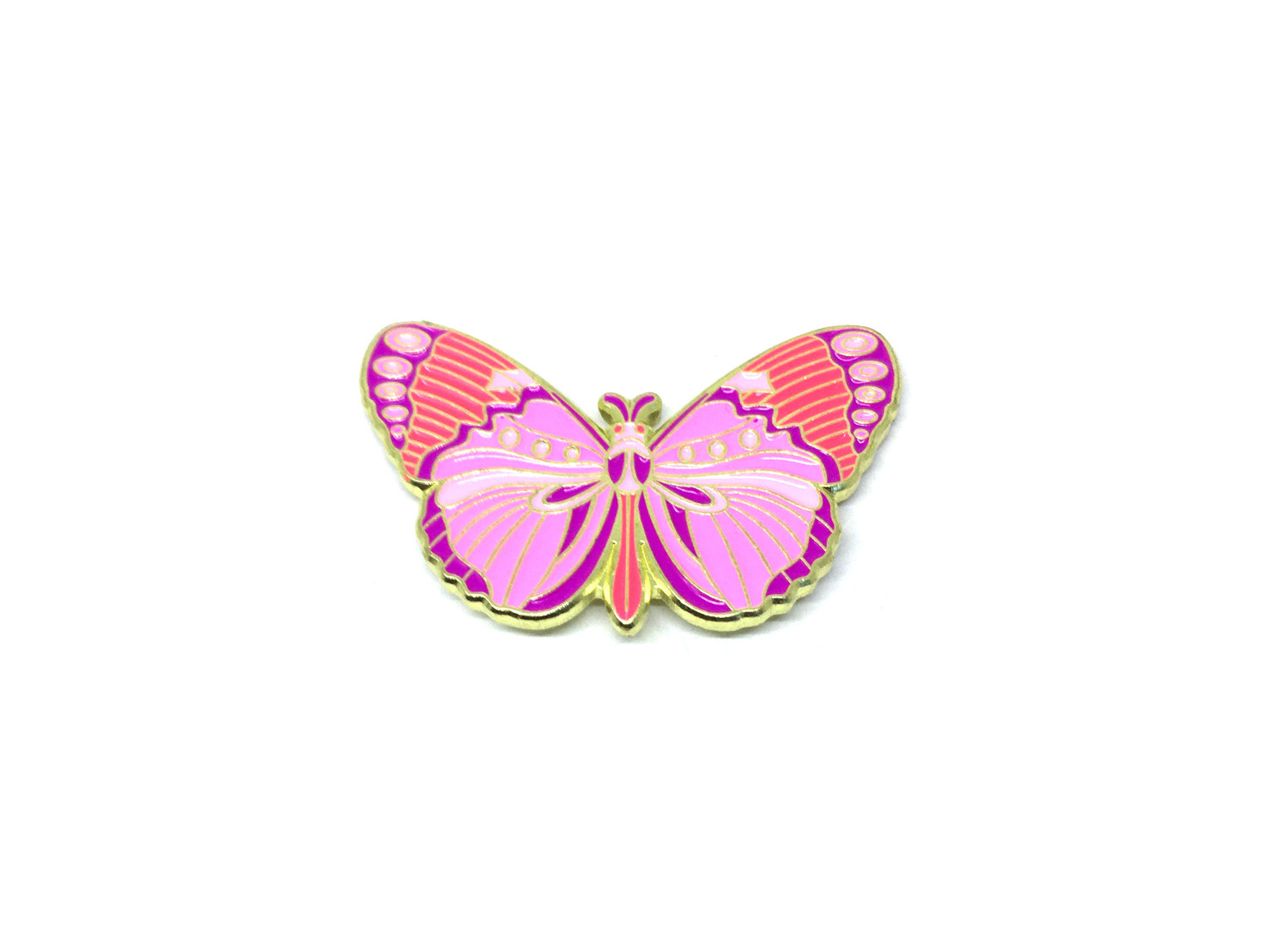 Pink Purple Butterfly Enamel Pin