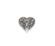 Heart Shaped Butterfly Pin