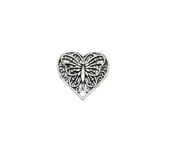 Heart Shaped Butterfly Pin