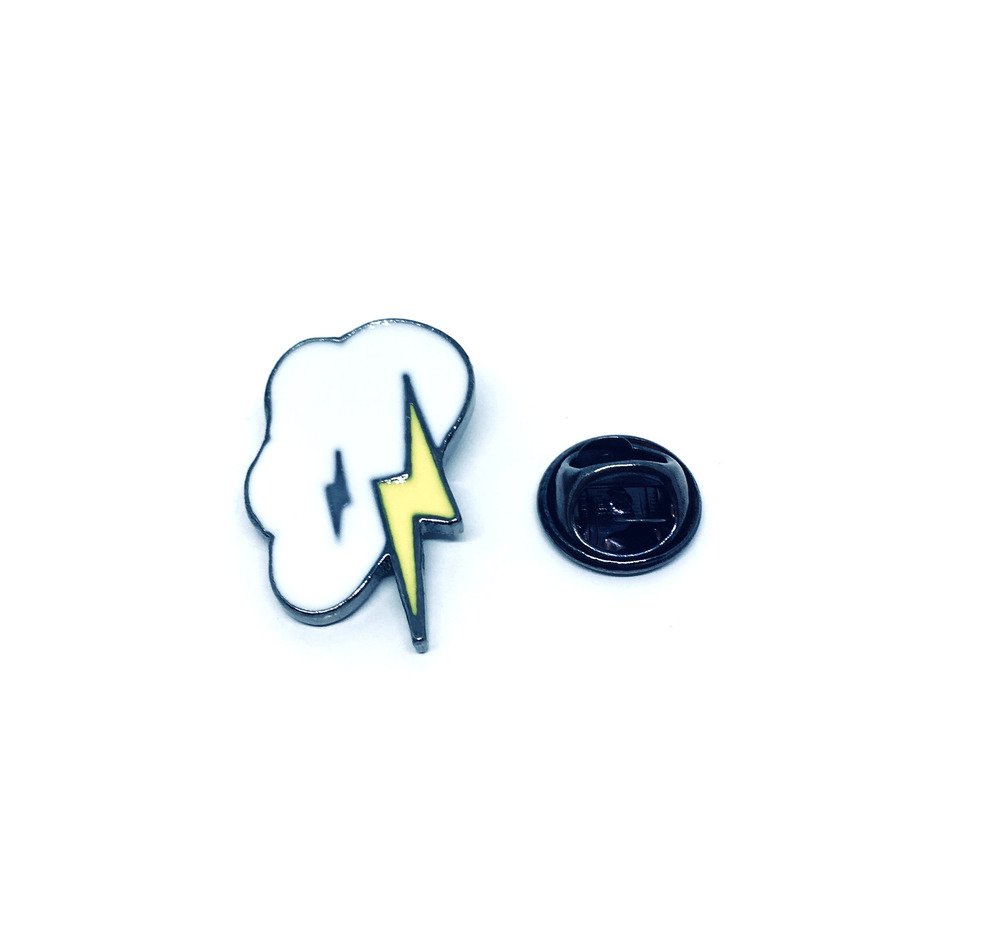 Lightning In The Cloud Enamel Pin