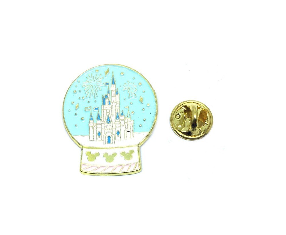 Snow Globe Castle Enamel Pin