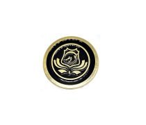 Dove Sign Black Enamel Pin