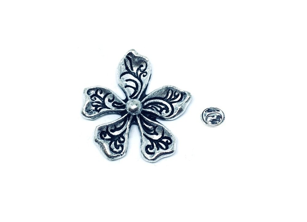 Pewter Flower Pin