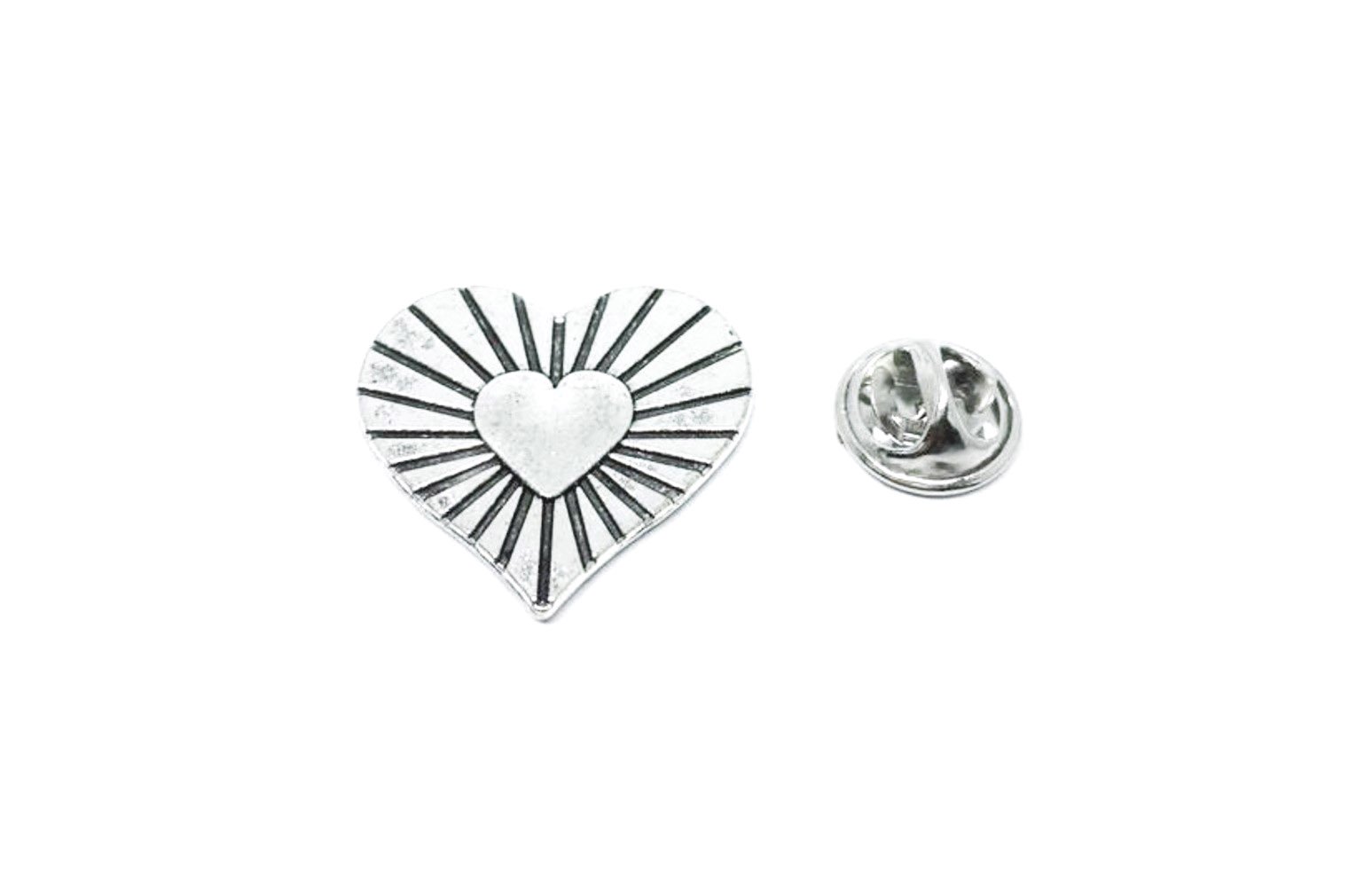 Pewter Heart Lapel Pin