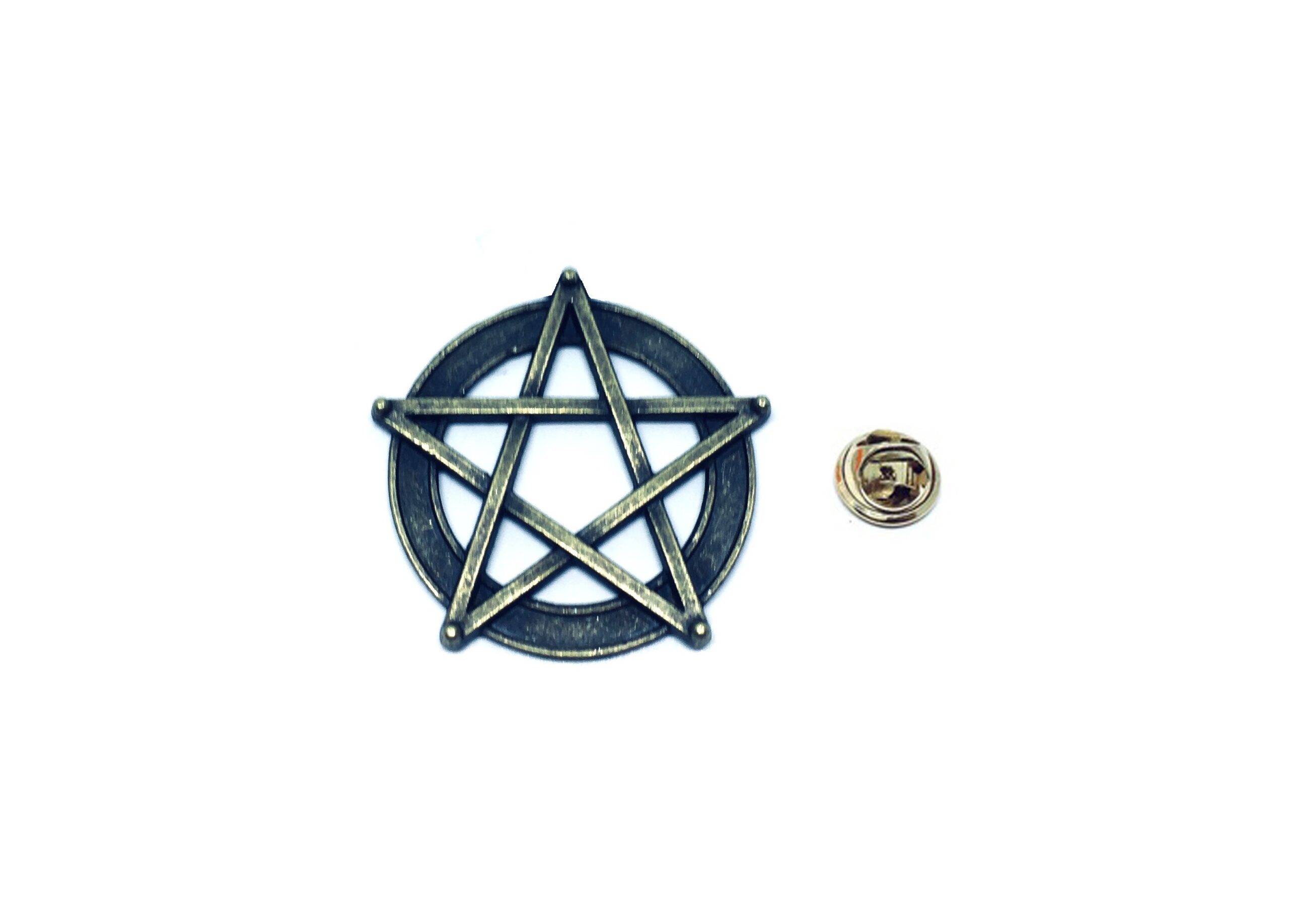 Pewter Pentagram Lapel Pin