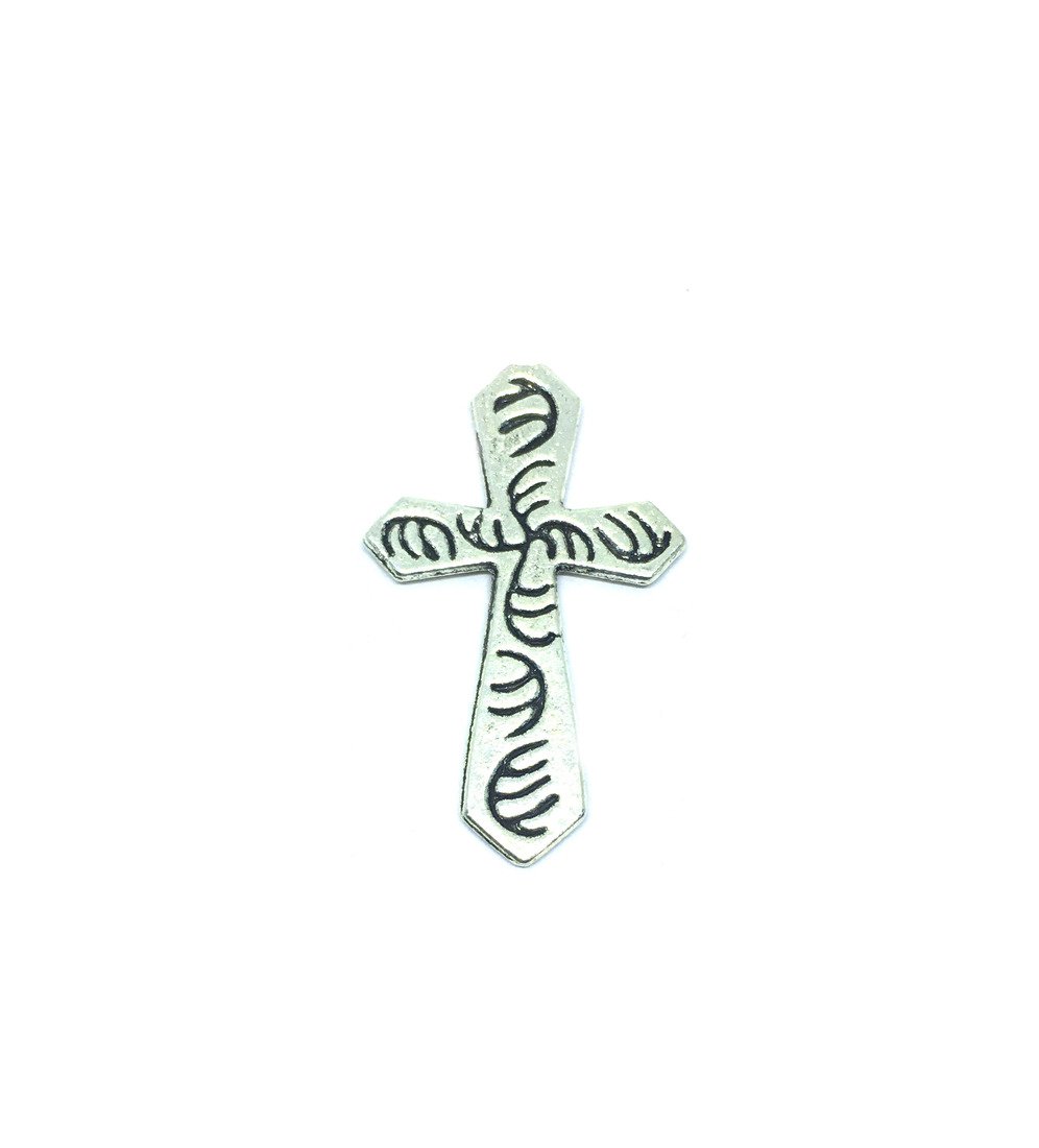 Pewter Vintage Cross Lapel Pin