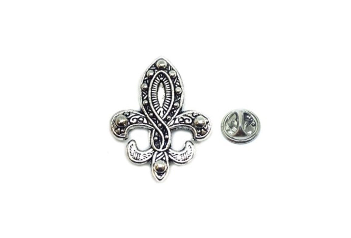 Pewter Vintage Fleur De Lis Pin