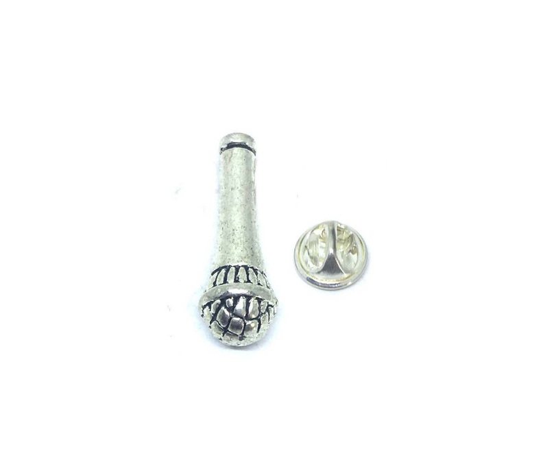 Pewter Microphone Pin