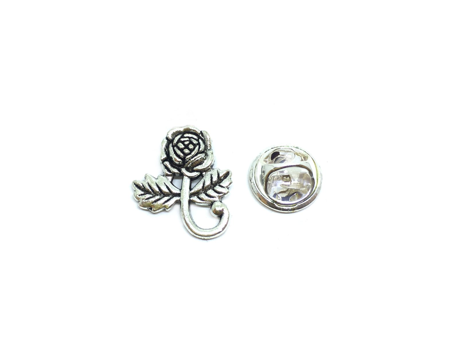 Pewter Small Vintage Rose Pin