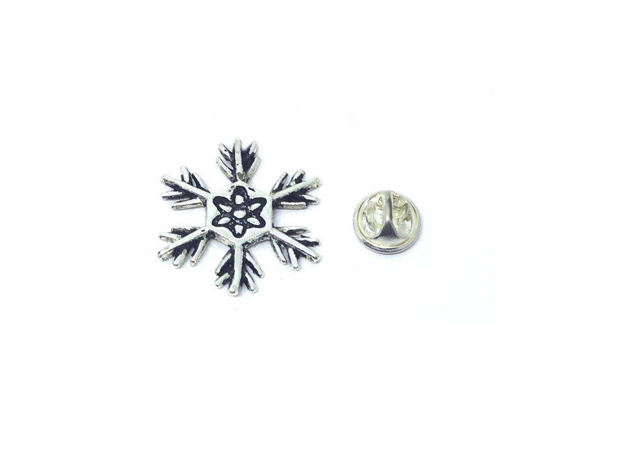 Pewter Snowflake Lapel Pins