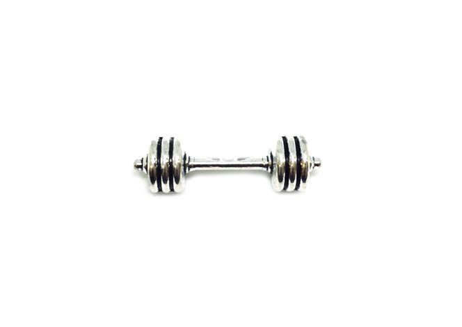 Pewter Dumbbell Pin Badge