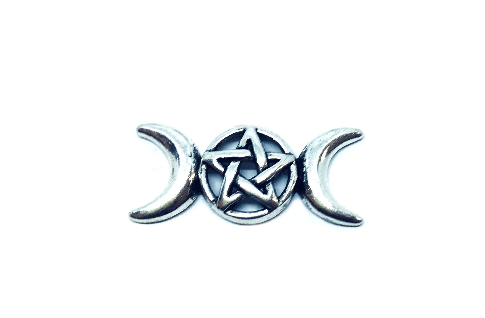 Pewter Viking Moon Star Pin