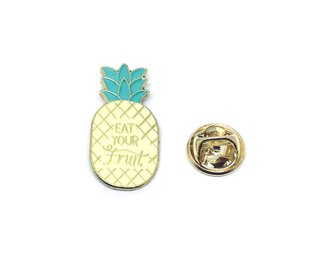 Eat Your Fruit Pineapple Pin