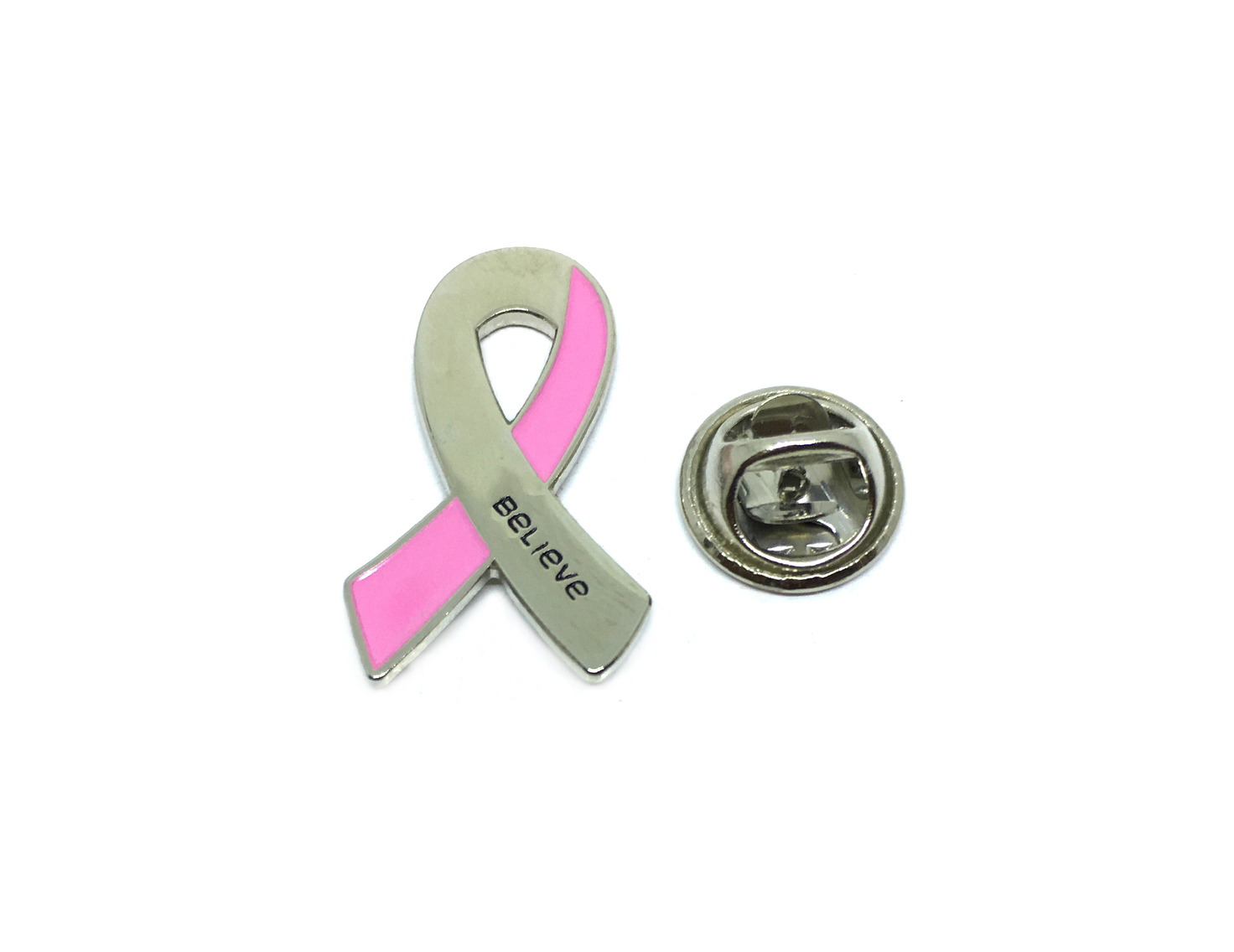 Breast Cancer Pink Ribbon Badge