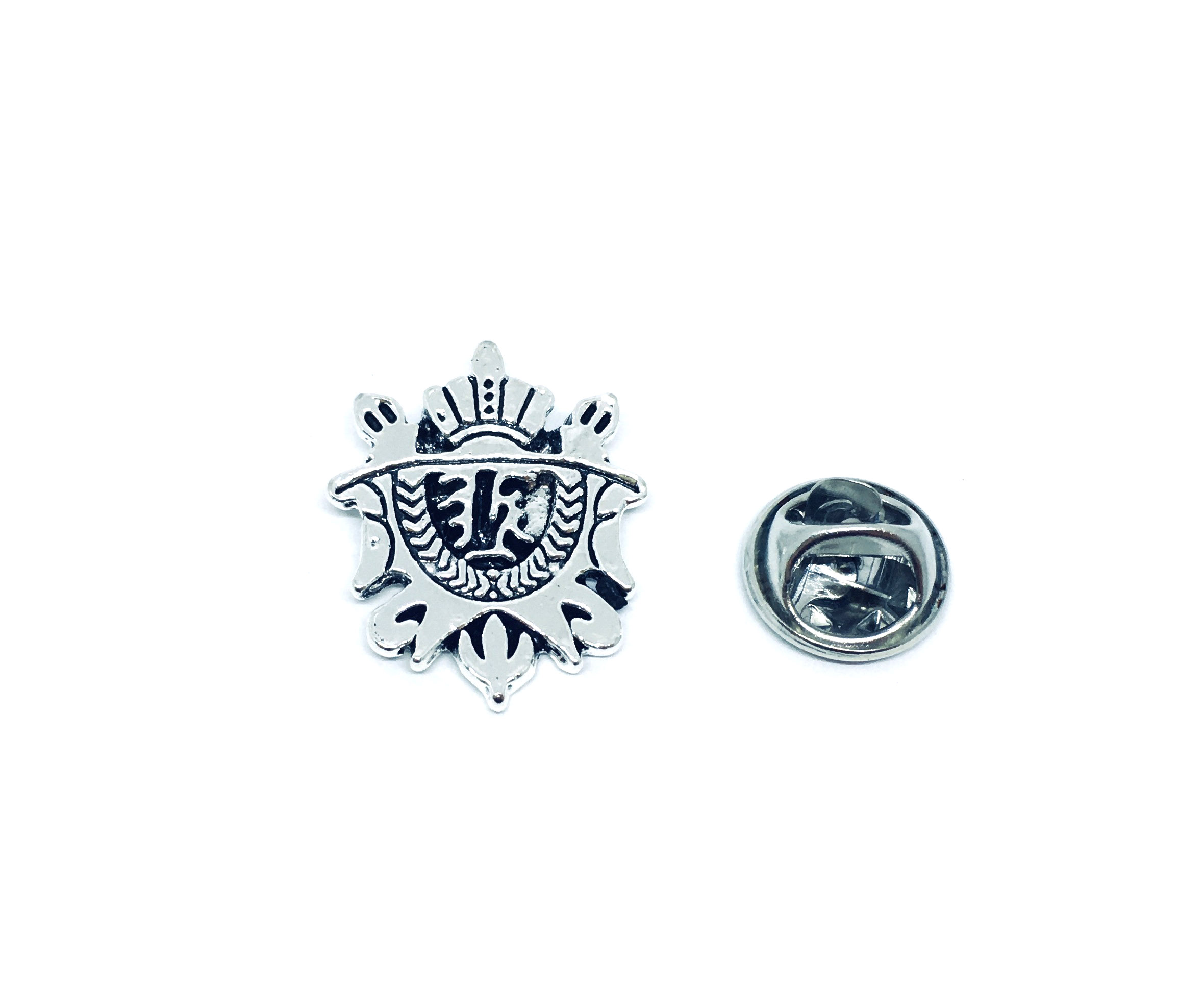 Silver Shield Military Pin Badge
