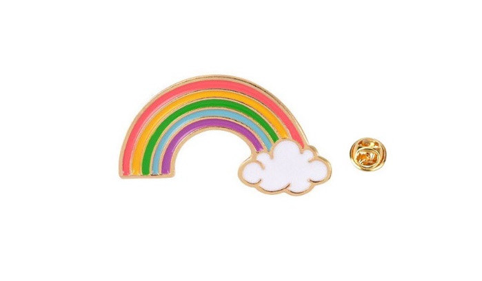 Rainbow Cloud Lapel Pin