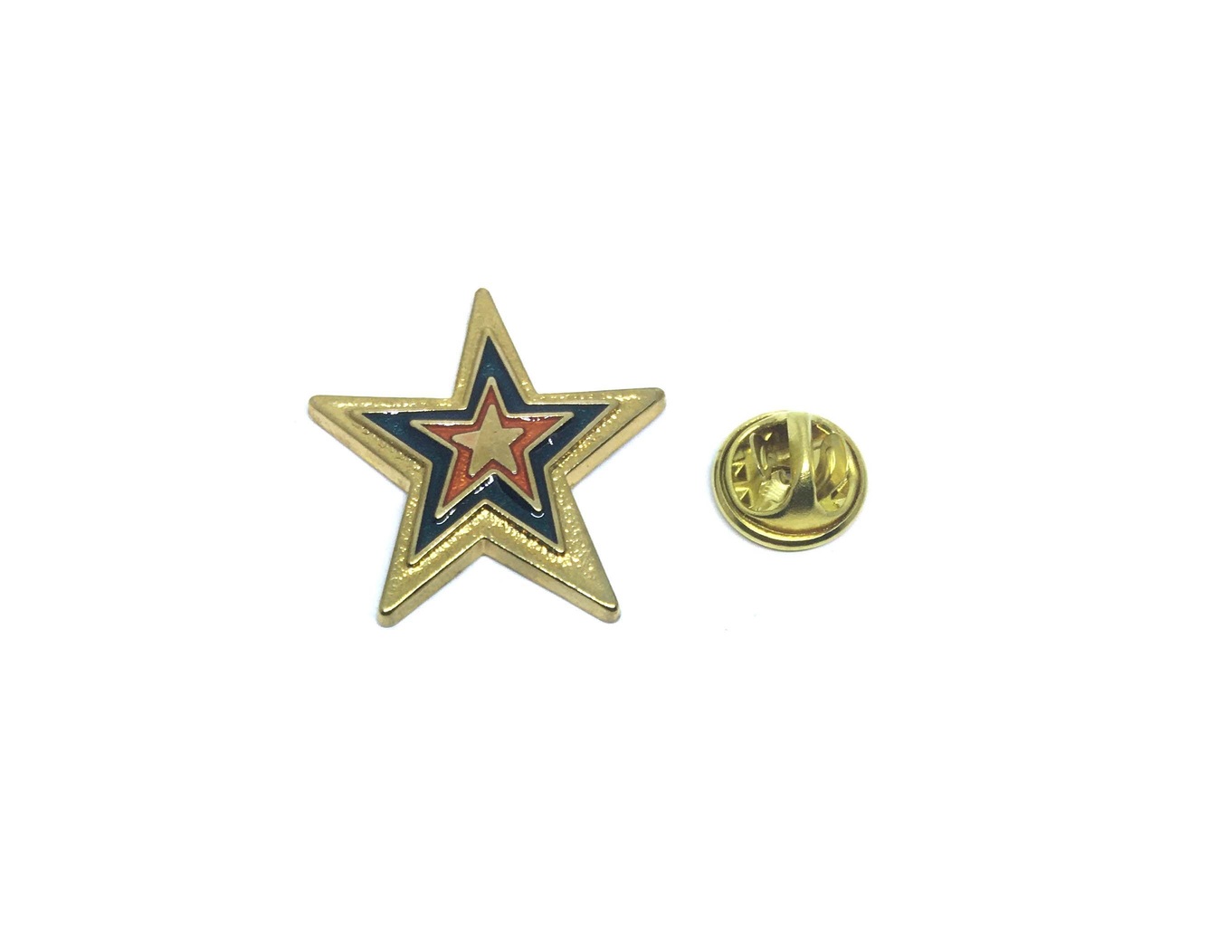 Black And Red Star Pin