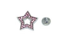 Pink Crystal Star Pin