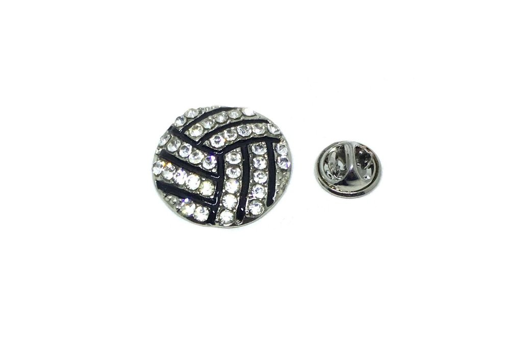 Rhinestone Volleyball Pin