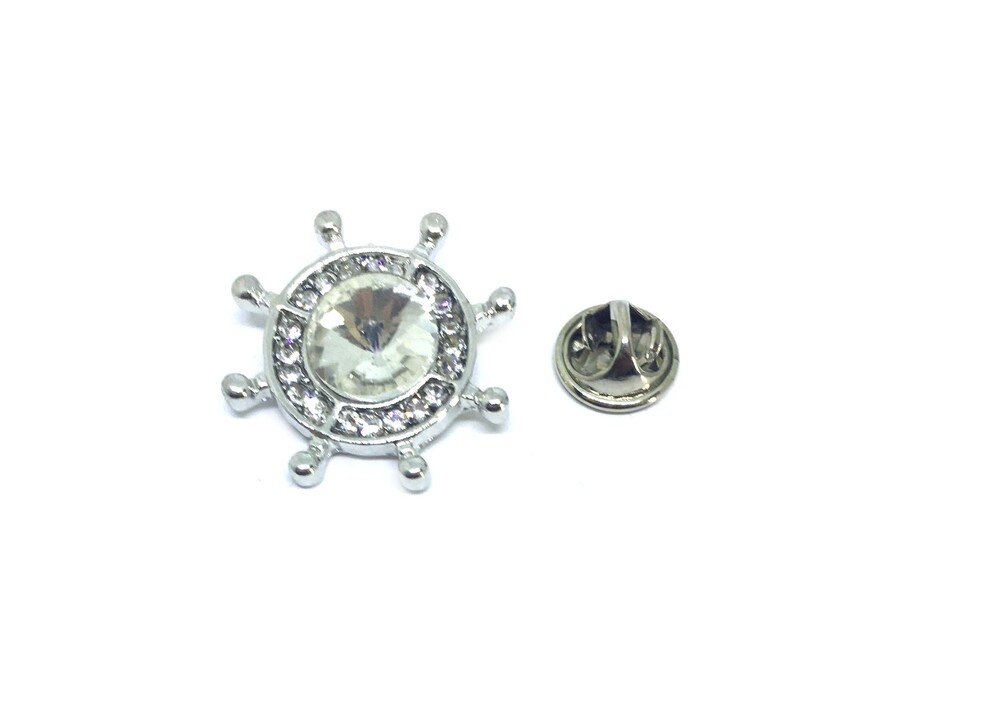 Rhinestone Nautical Lapel Pin