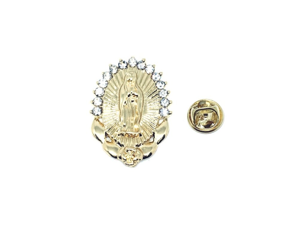 Rhinestone Saint Mary Pin