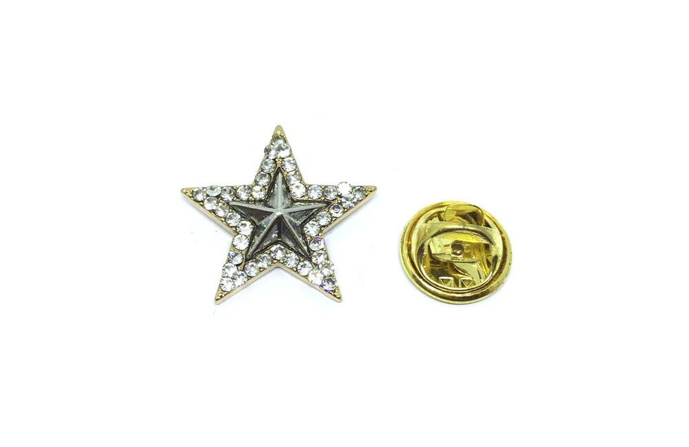 Rhinestone Star Lapel Pin