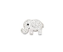 Silver Rhinestone Elephant Pin