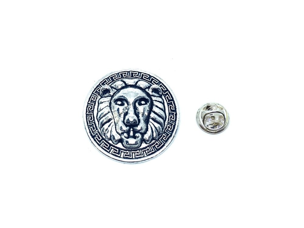 Lion Round Lapel Pin