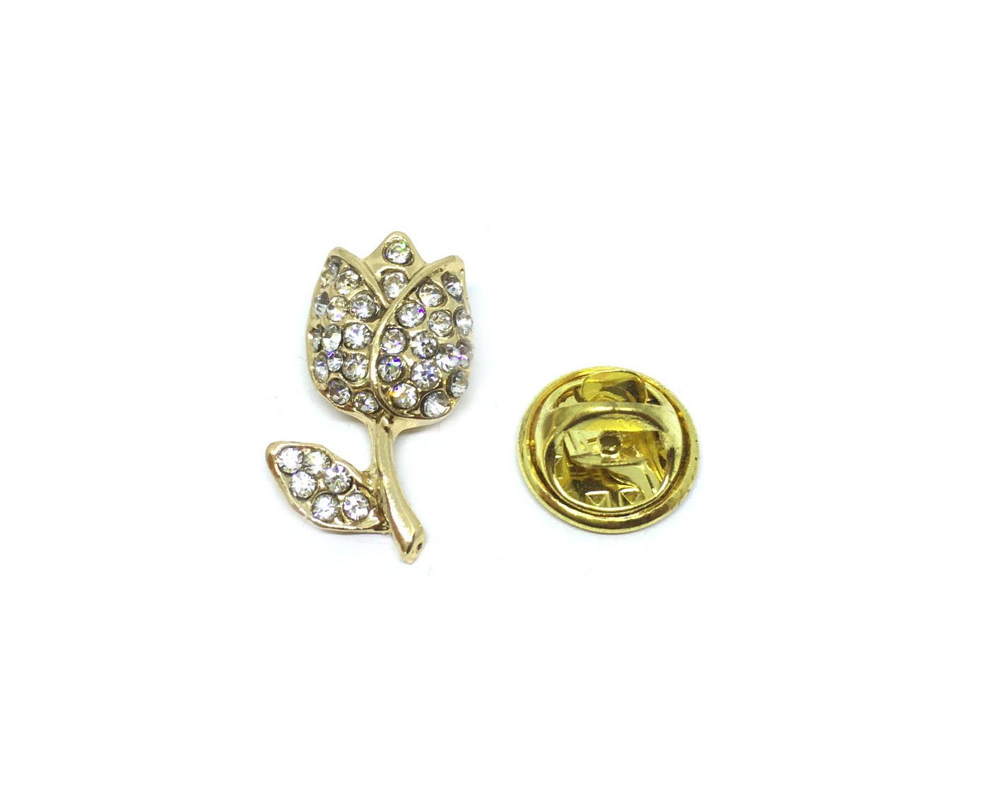 Crystal Rose Pin