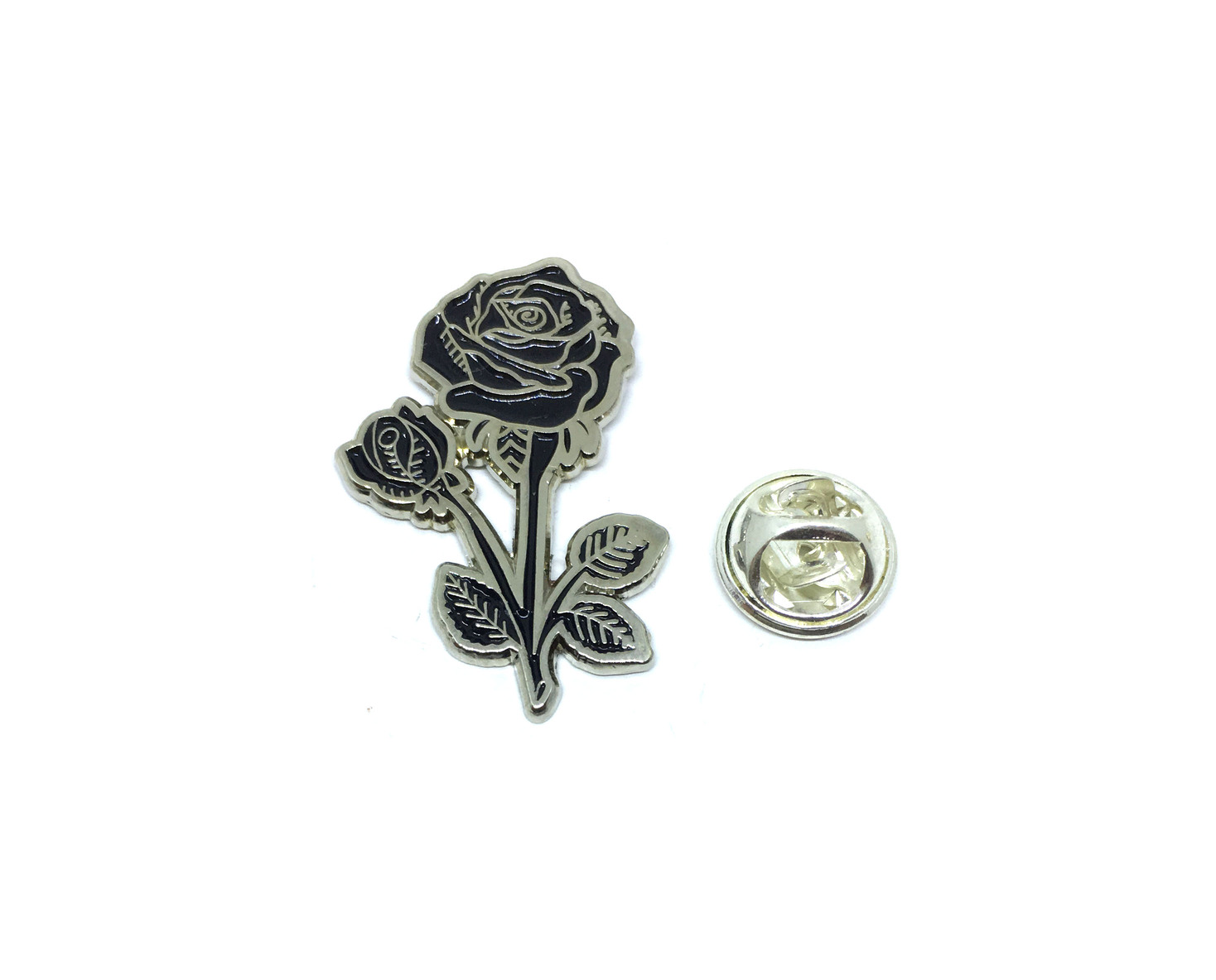 Black Rose Enamel Pin