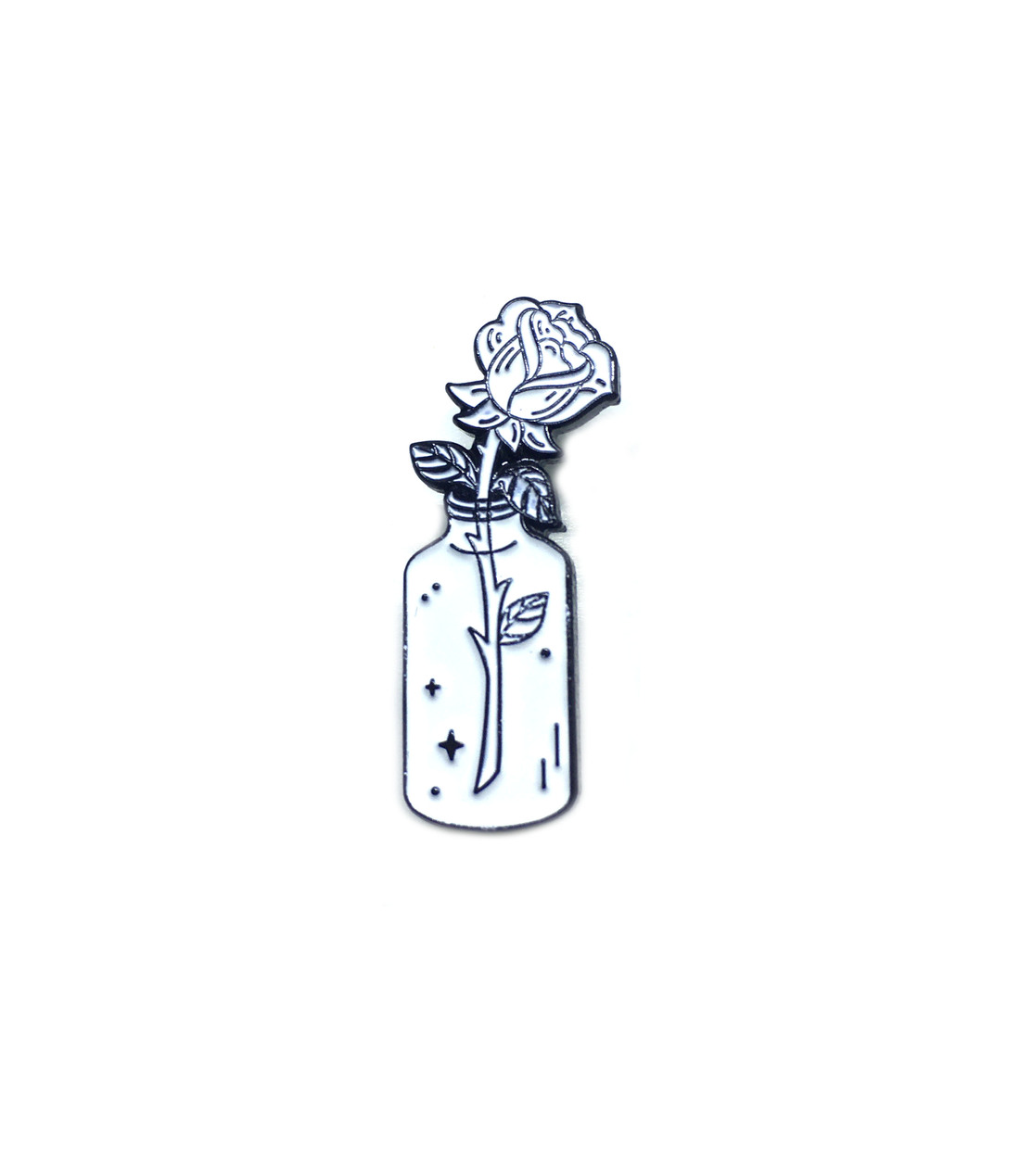 White Rose Enamel Pin Badge