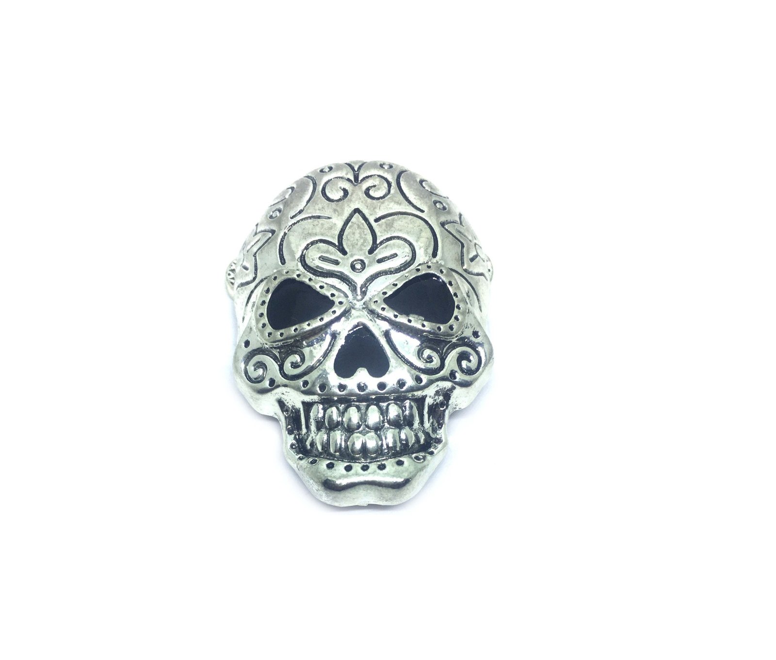 Silver Skull Brooch