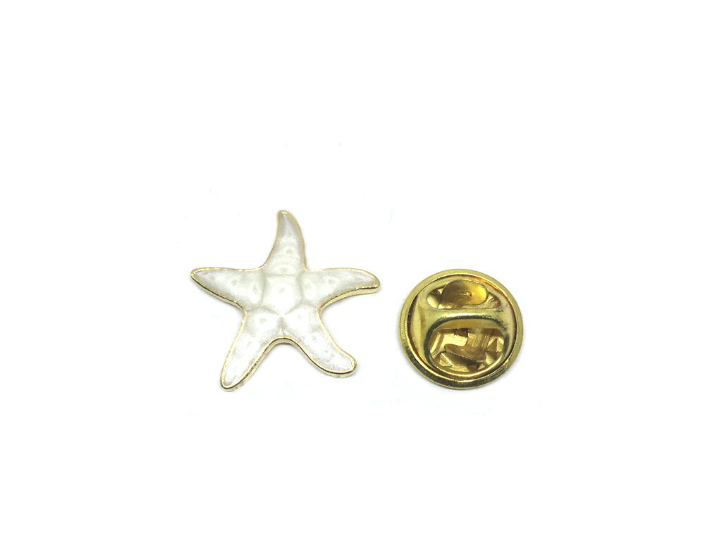 White Starfish Pin