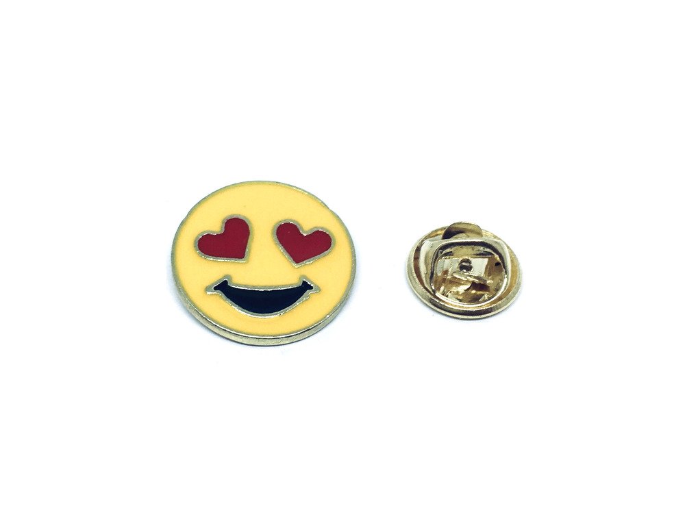 Heart Eyes Emoji Lapel Pin