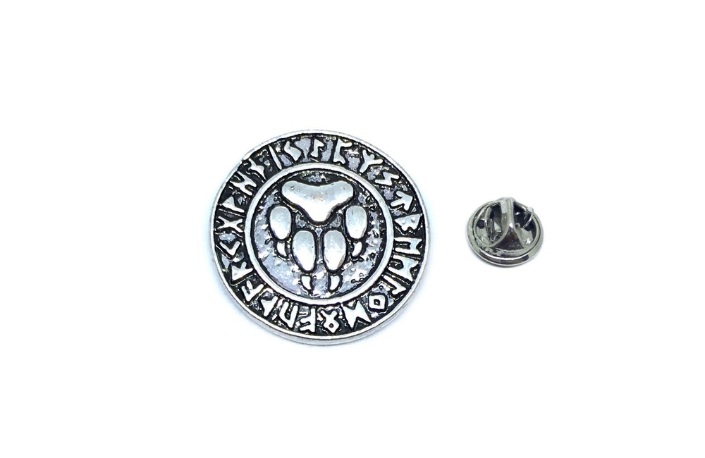 Viking Wolf Foot Print Pin