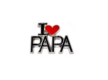 I Love Papa Lapel Pin