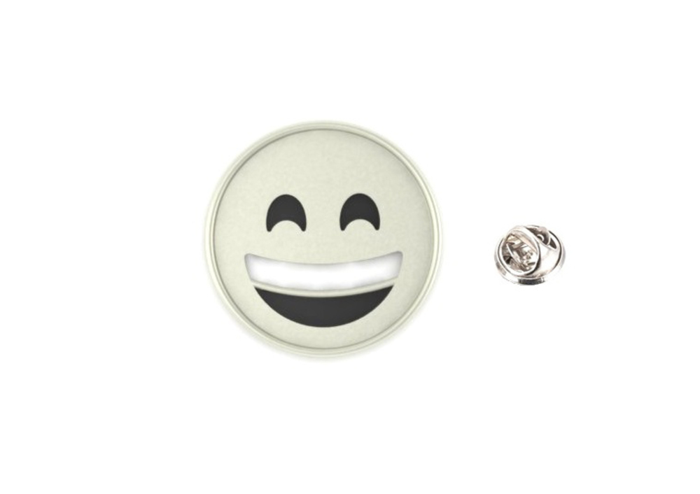 Grinning Face with Smiling Eyes Emoji Pin