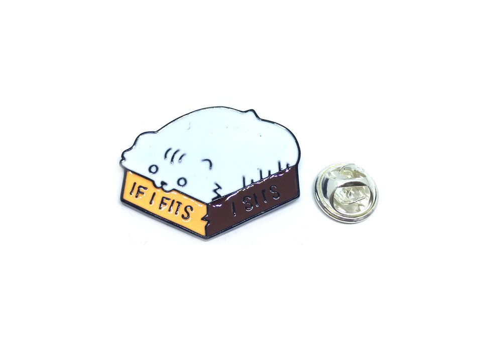 If it Fit I Sit Cat Lapel Pin