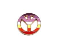 Rainbow Peace Sign Enamel Pin