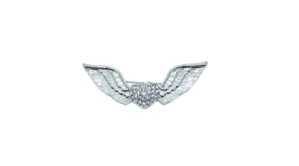 Rhinestone Angel Wing Pin