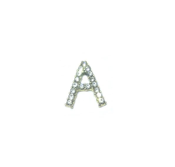 Rhinestone Initial A Pin