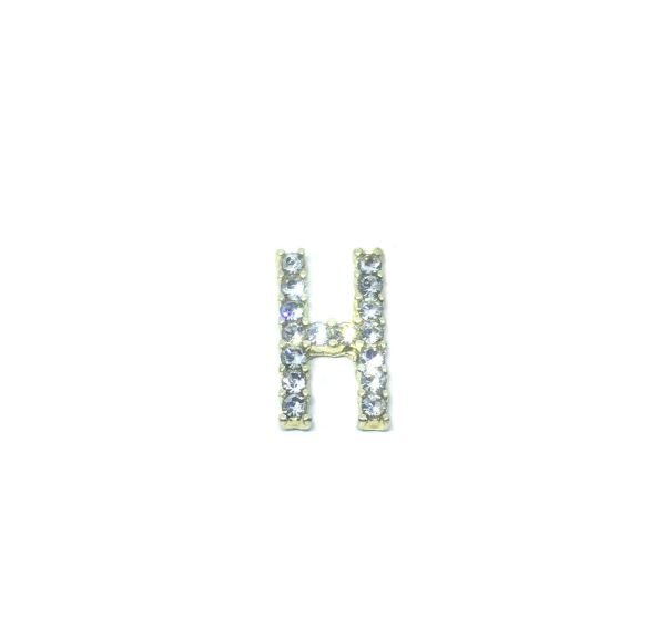 Rhinestone Initial H Pin