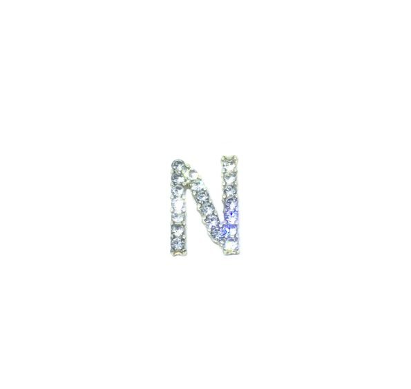 Rhinestone Initial N Pin