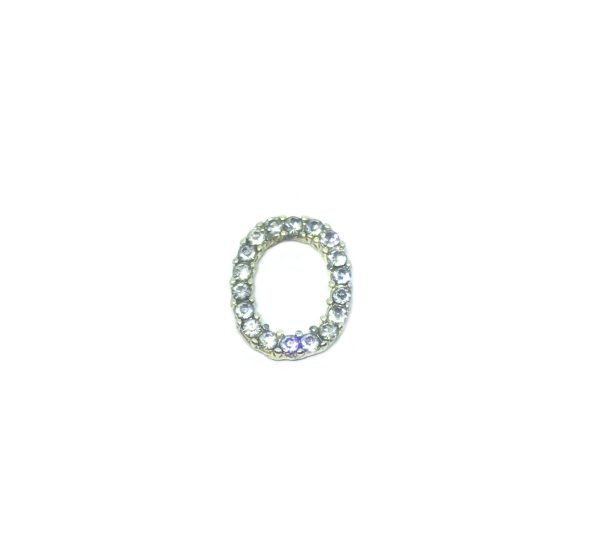 Rhinestone Initial O Pin