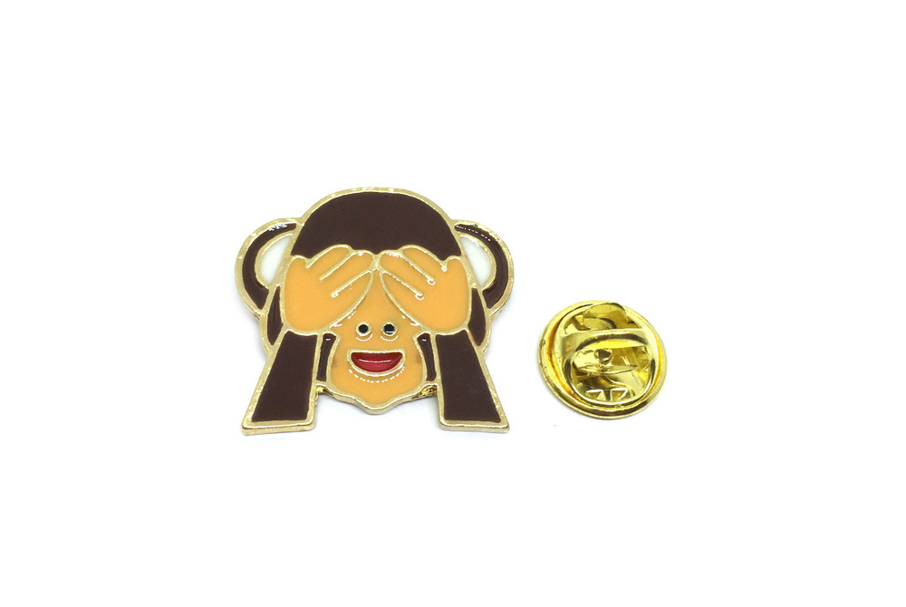 See No Evil Monkey Emoji Pin