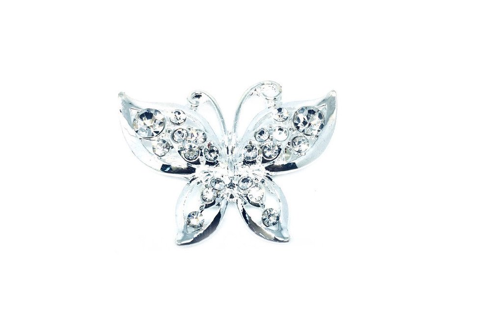 Silver Butterfly Brooch