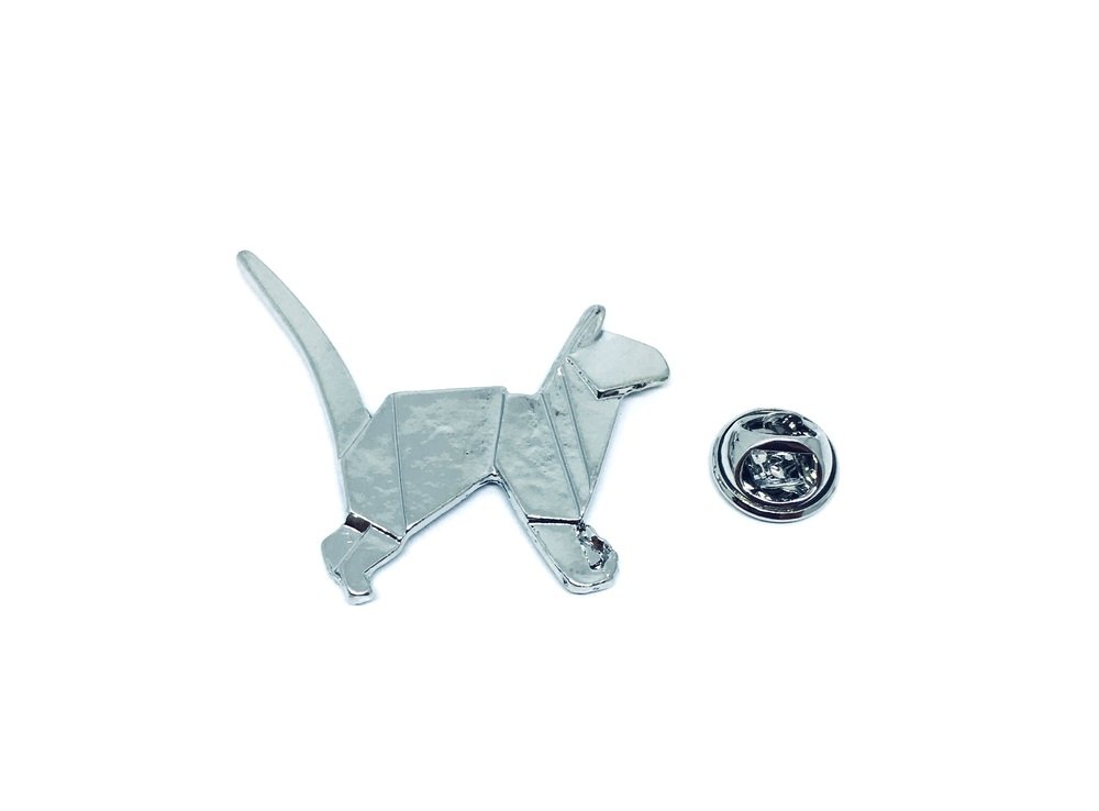 Silver Cat Pin