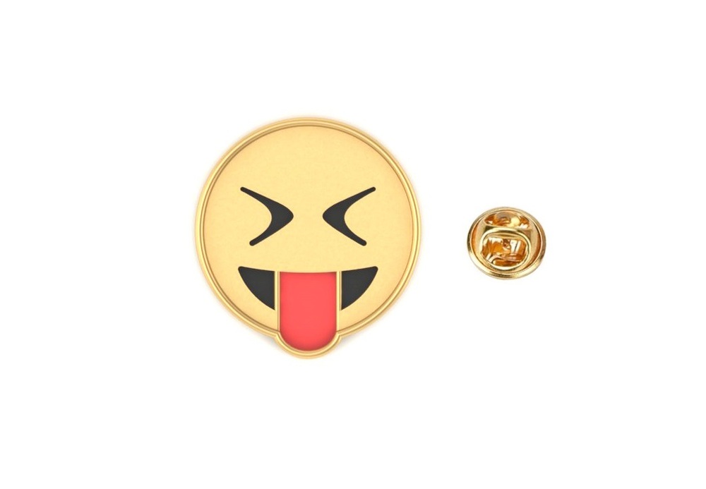Squinting Face with Tongue Emoji Pin