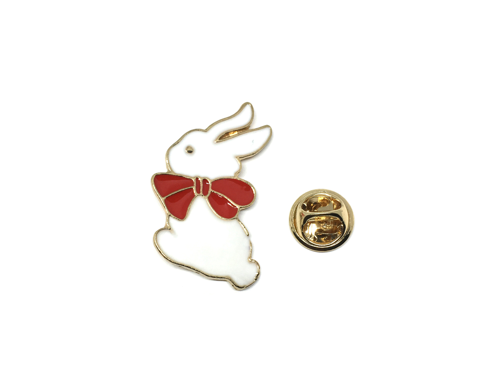 White Bunny Pin